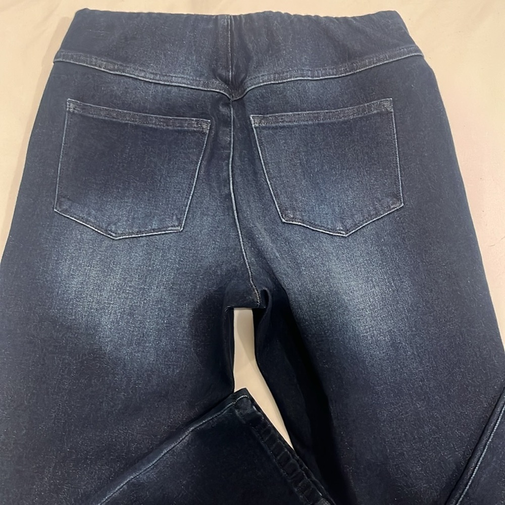 Soft Surroundings Pull-on Jeans Size Small Petite Dark Wash Skinny High Rise - Picture 4 of 9